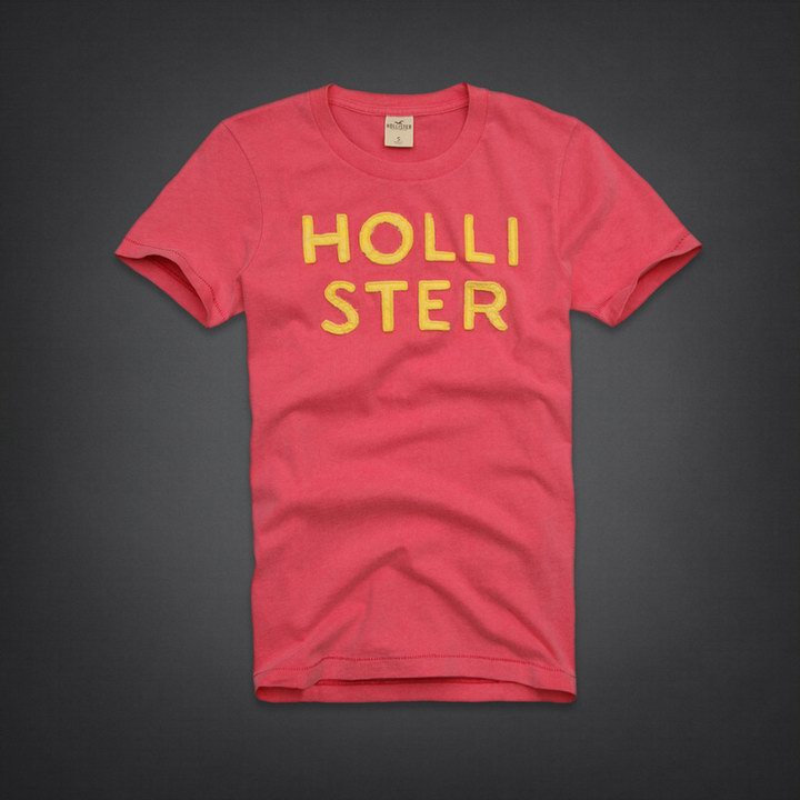 Tee shirt Hollister Homme Rose